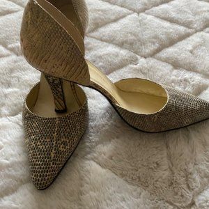 Charles Jourdan snakeskin shoe